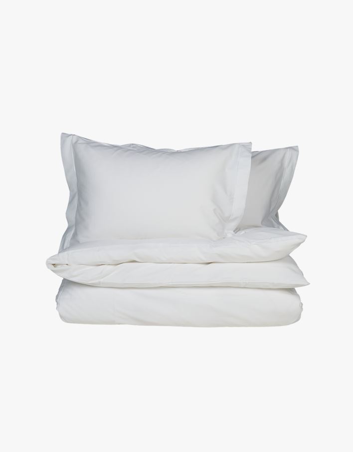 Egyptisk bomull sateng sengesett hvit - 140x200 cm hvit - 1