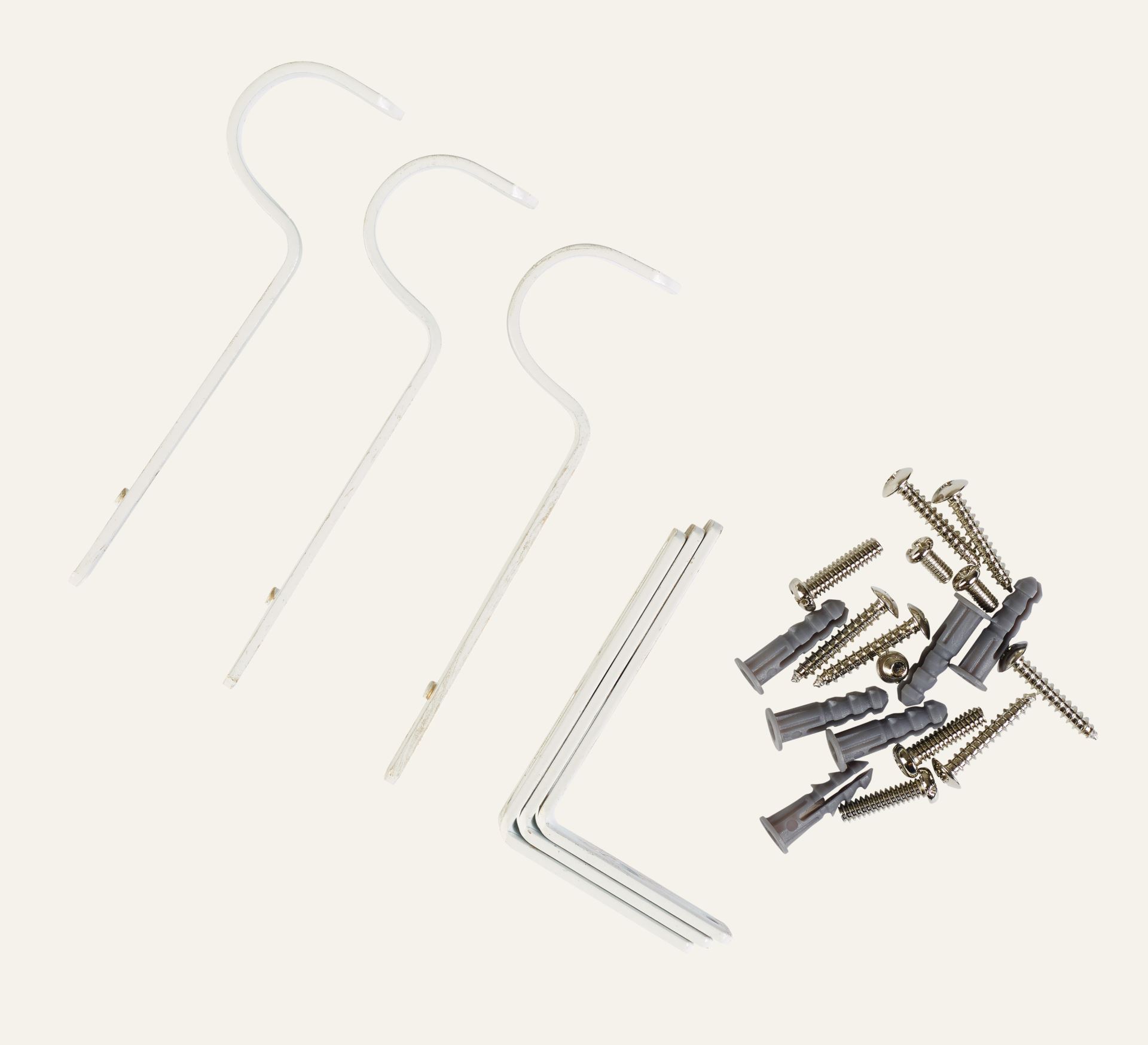 Veggfester hvit - 22/25 mm hvit - 1