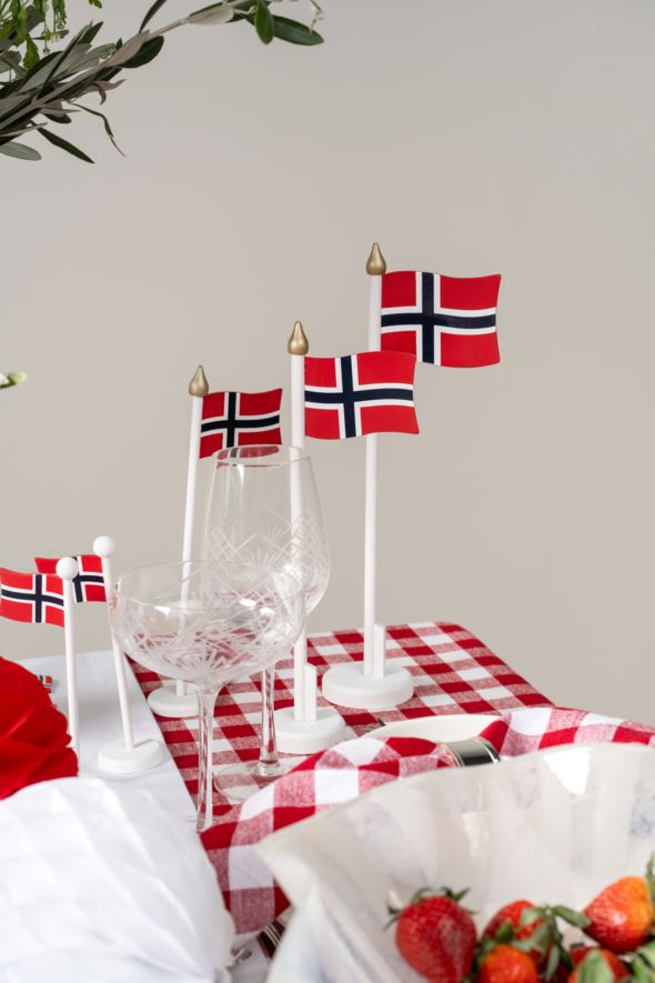 Flaggpynt multi rød - 2