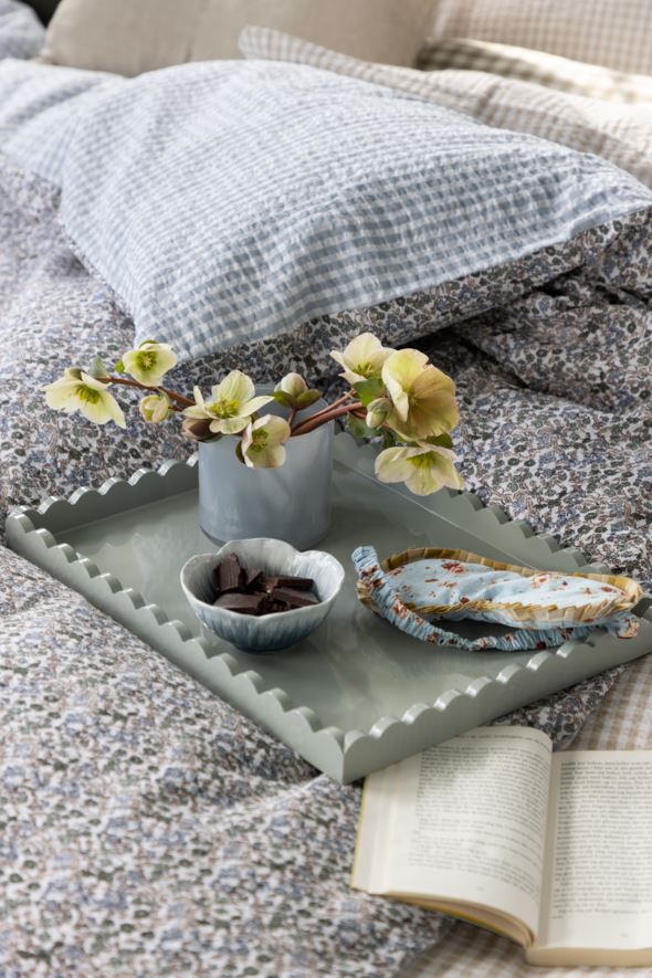 Krepp sengesett multi blå - 3