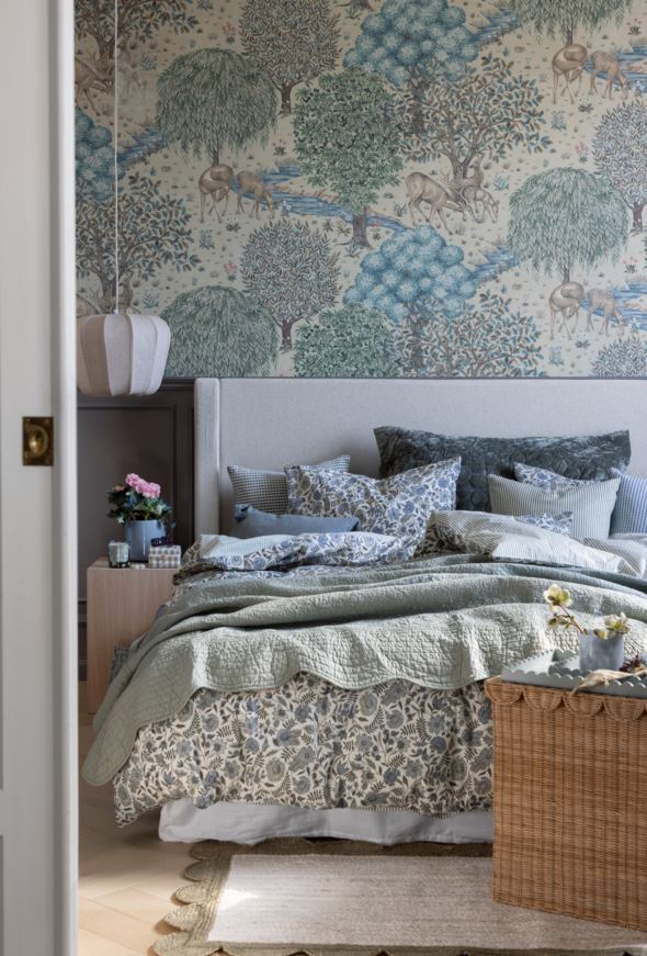 Bomull sengesett olivengrønn - 2