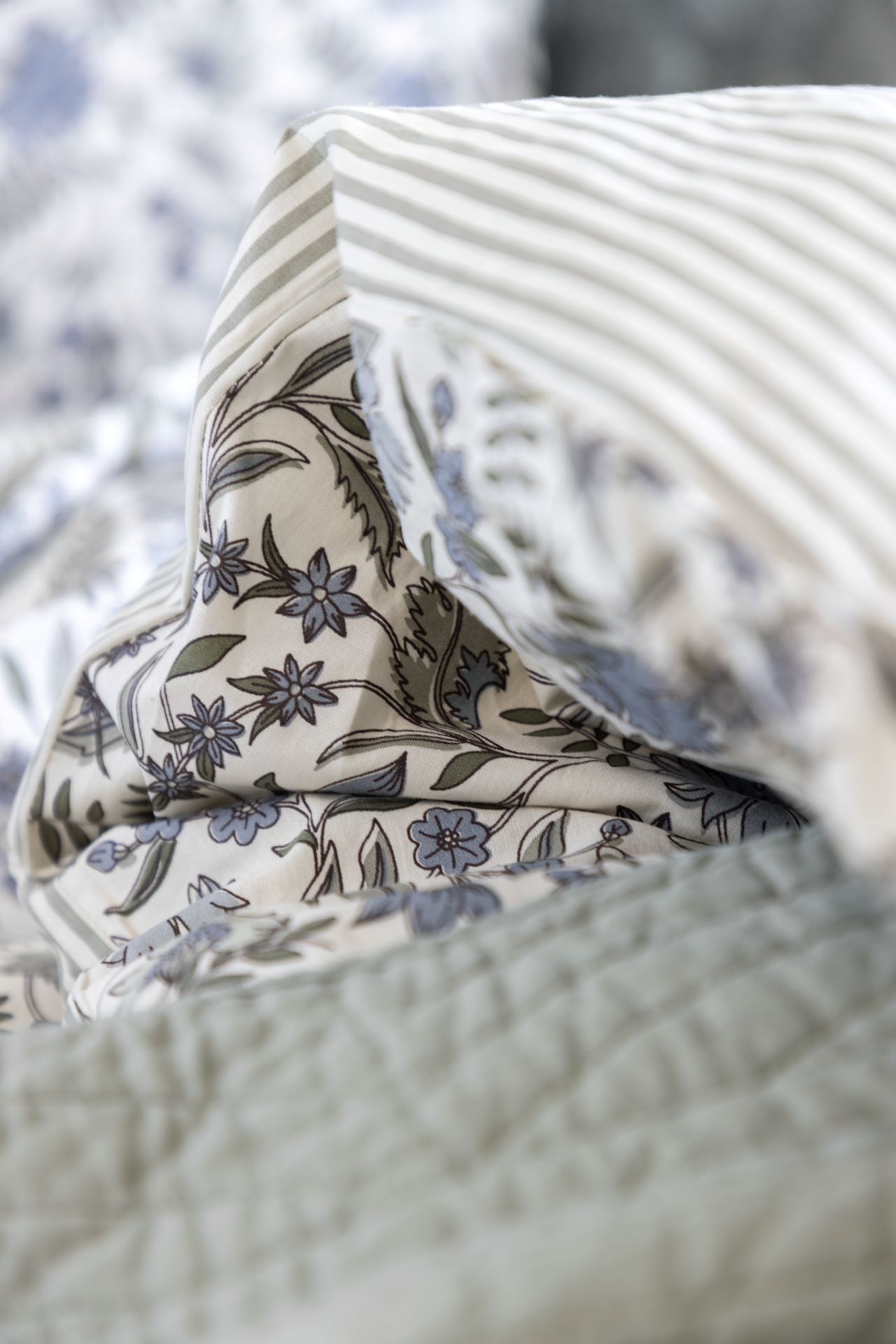 Bomull sengesett olivengrønn - 3