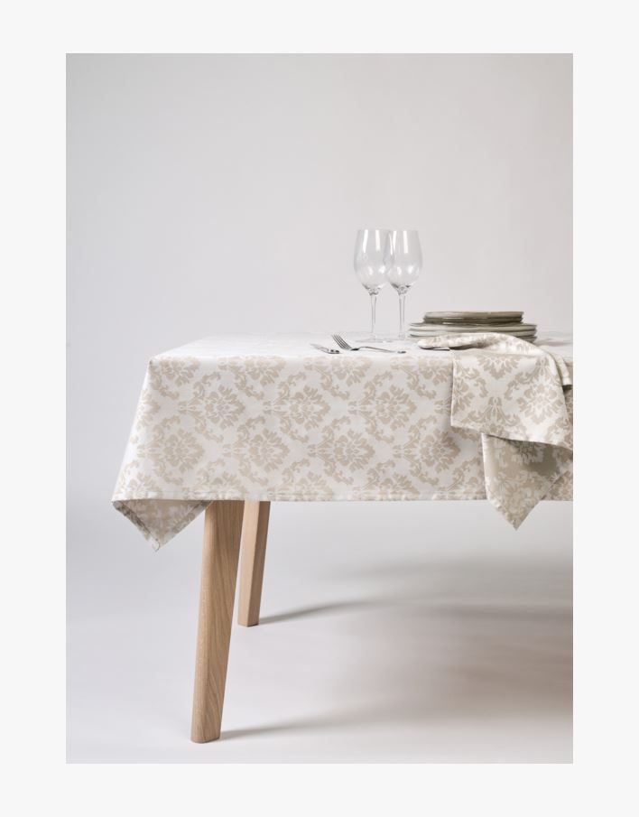 Belagt duk beige - ø220 cm beige - 1