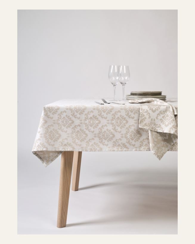 Belagt duk beige - ø180 cm beige - 1