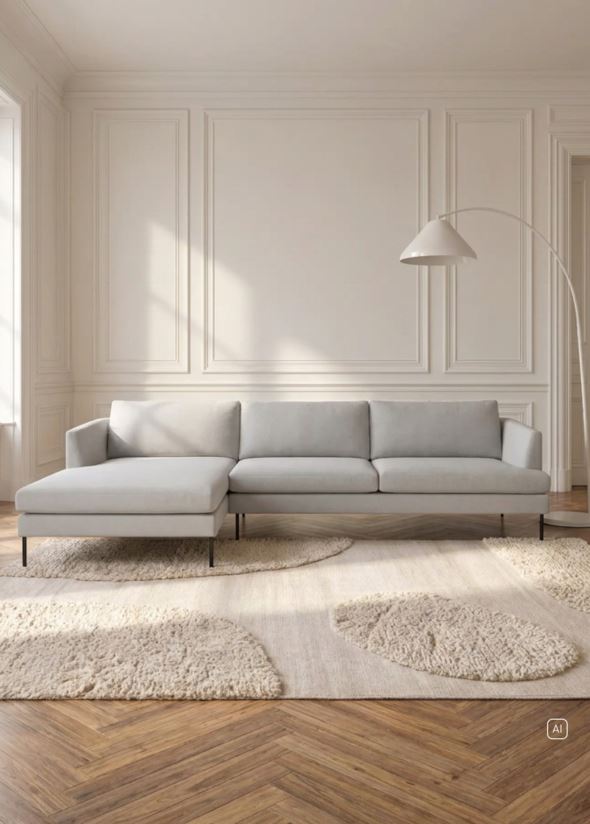 Sofa sjeselong venstre beige - 3