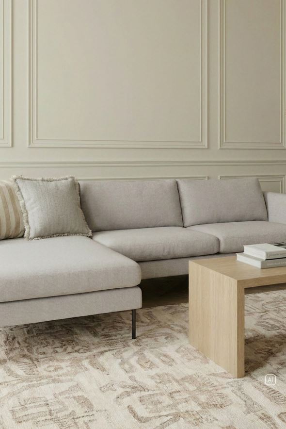 Sofa åpen ende venstre beige - 4