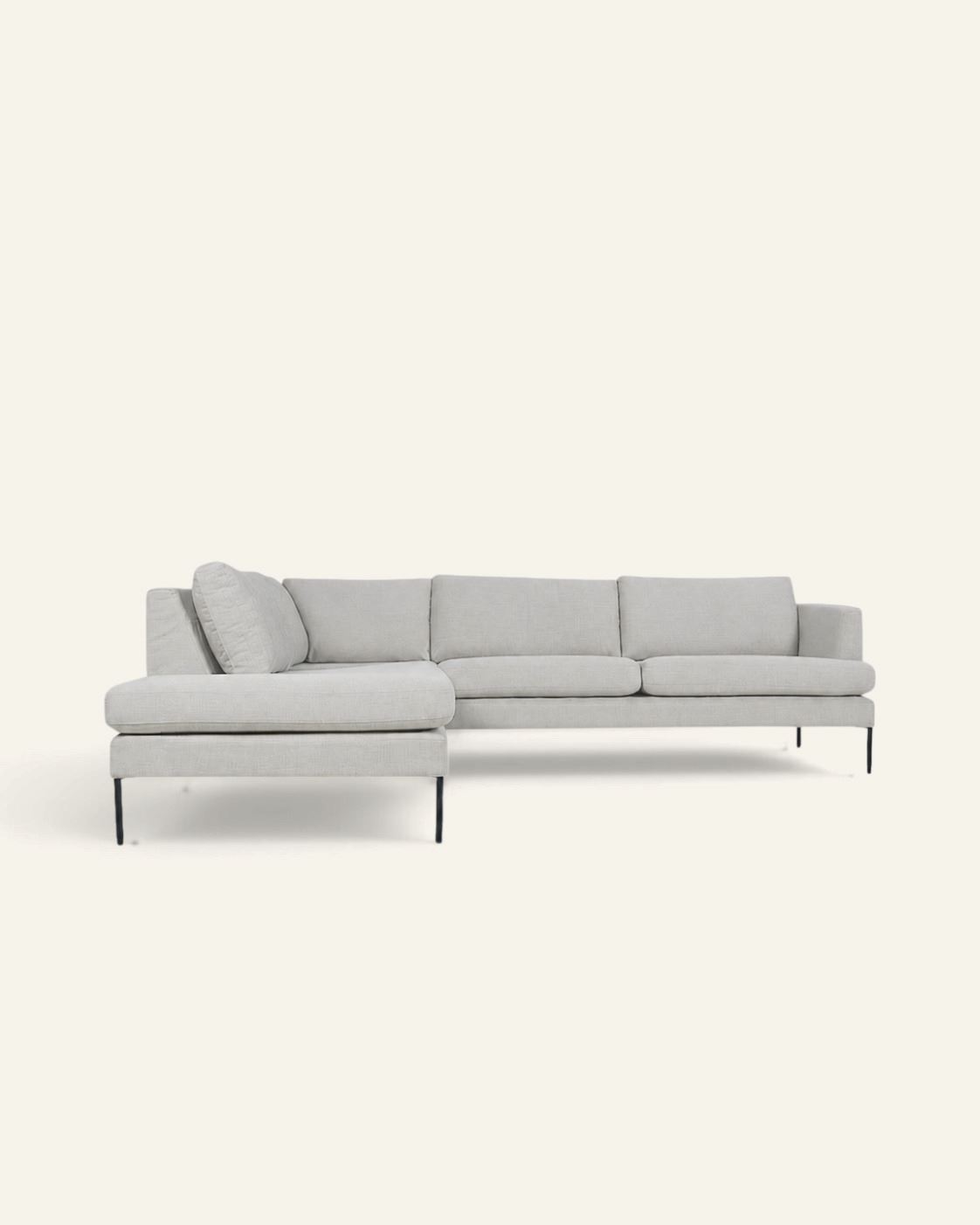 Sofa åpen ende venstre beige - 269x220x80 cm beige - 1