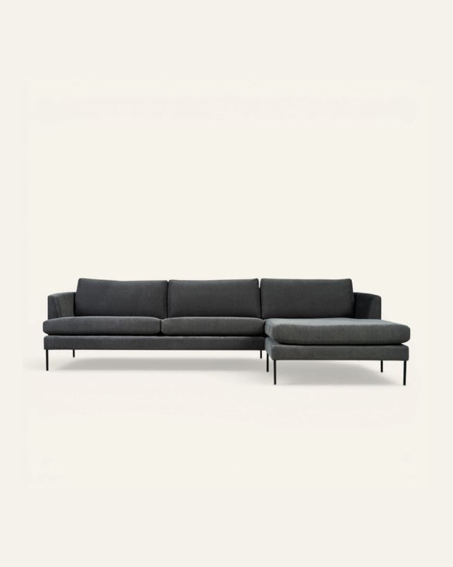Sofa sjeselong høyre grå - 300x156x80 cm grå - 1