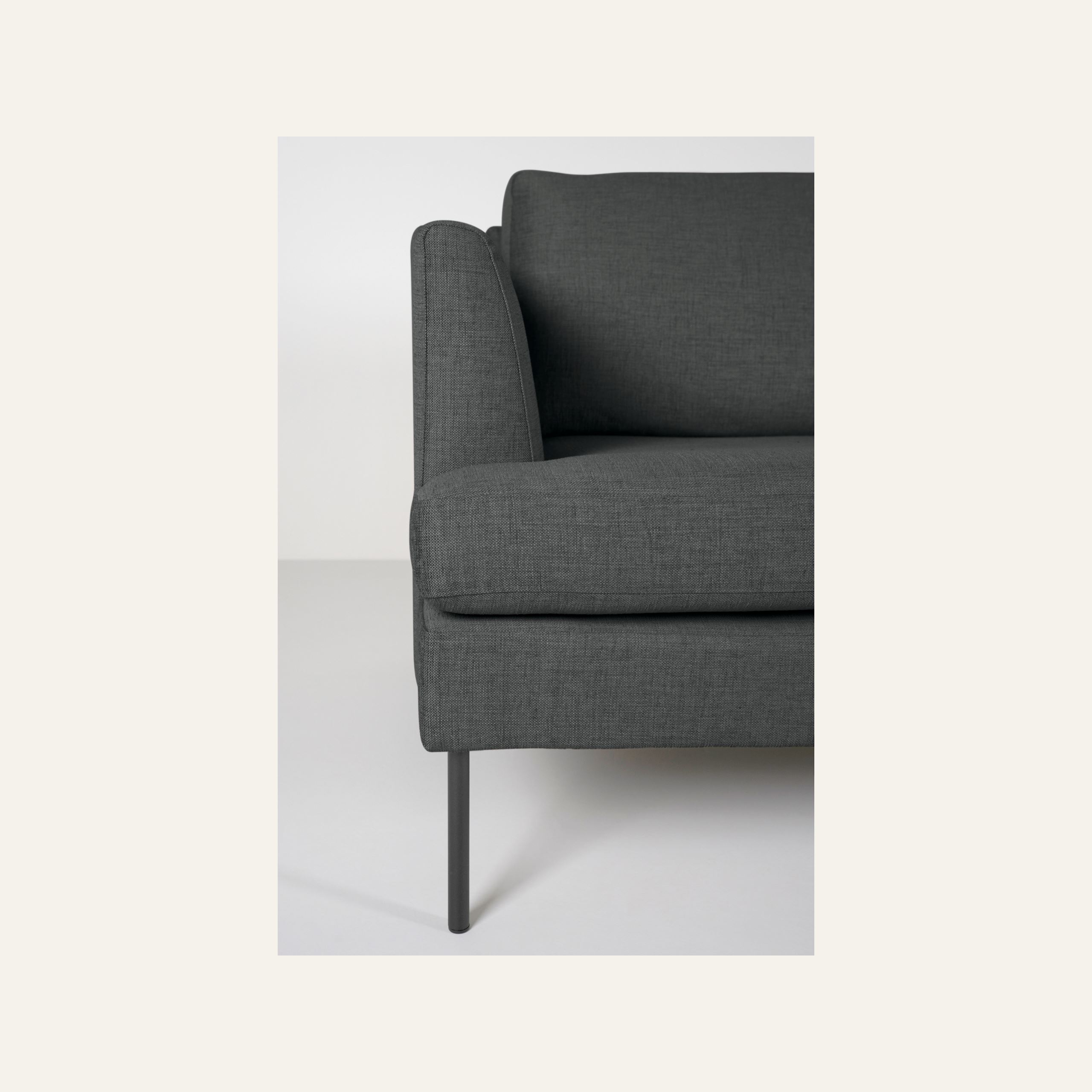 Sofa åpen ende høyre grå - 4