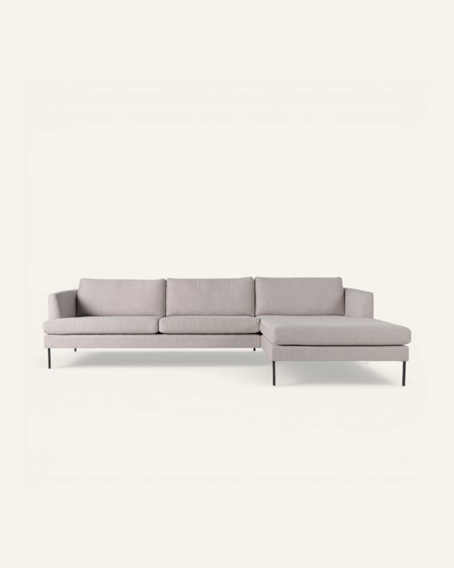 Sofa sjeselong høyre beige - 300x156x80 cm beige - 1