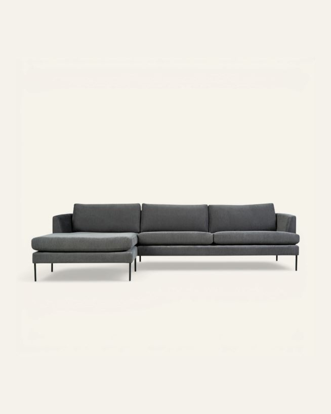 Sofa sjeselong venstre grå - 300x156x80 cm grå - 1