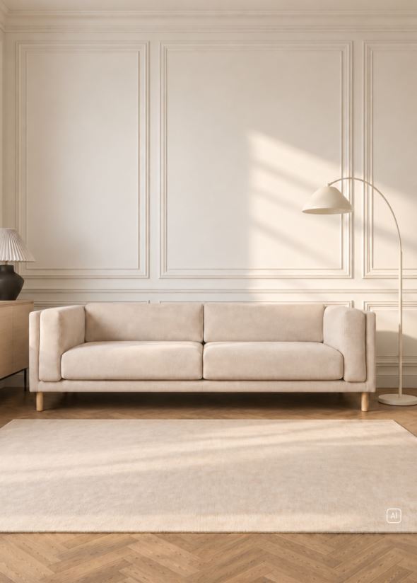 3 seter sofa lys beige - 3