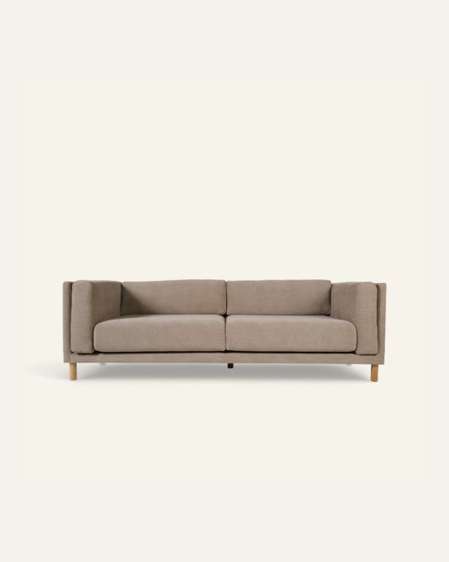 3 seter sofa taupe - 221x88x68 cm taupe - 1