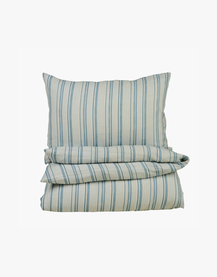 Krepp sengesett blå - 200x220 cm blå - 1