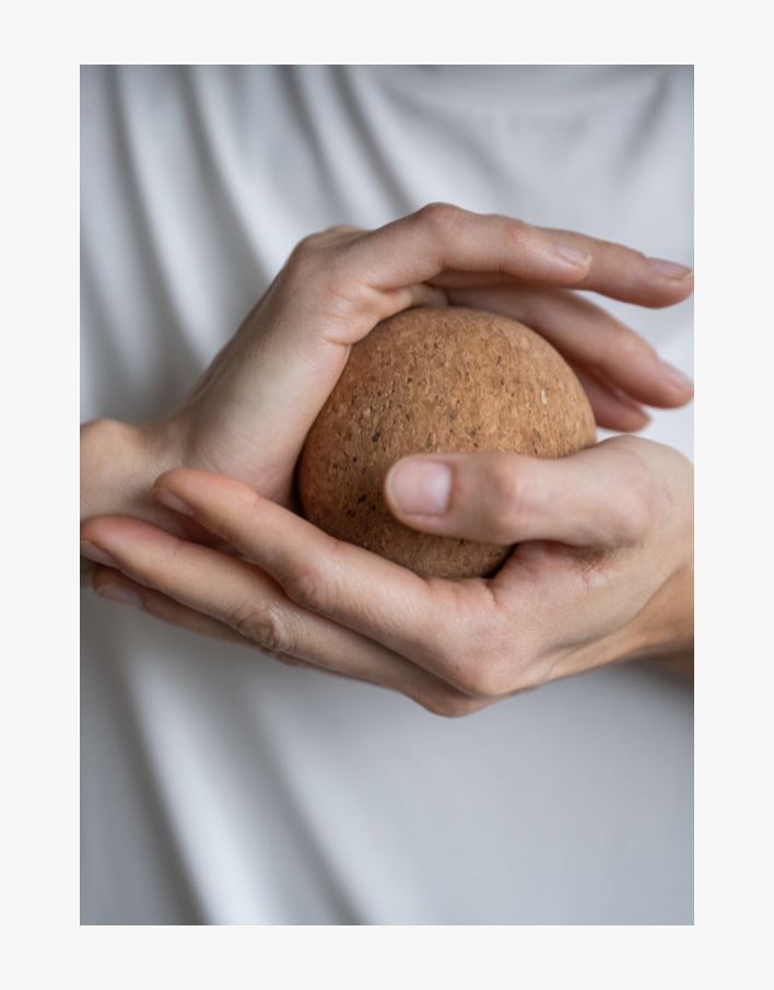 Enkel massasjeball natur - ø8 cm natur - 1