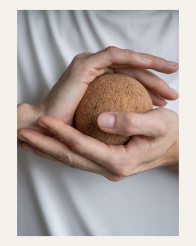 Enkel massasjeball natur - ø8 cm natur - 1