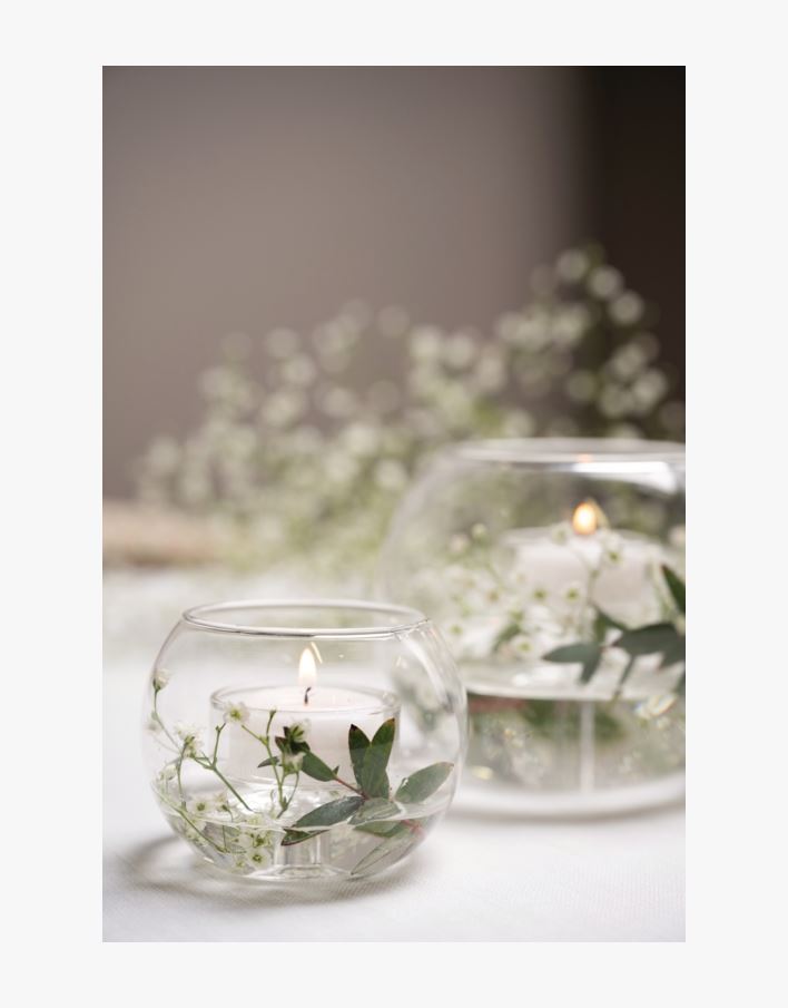 Telysholder transparent - 12x12x10 cm transparent - 1