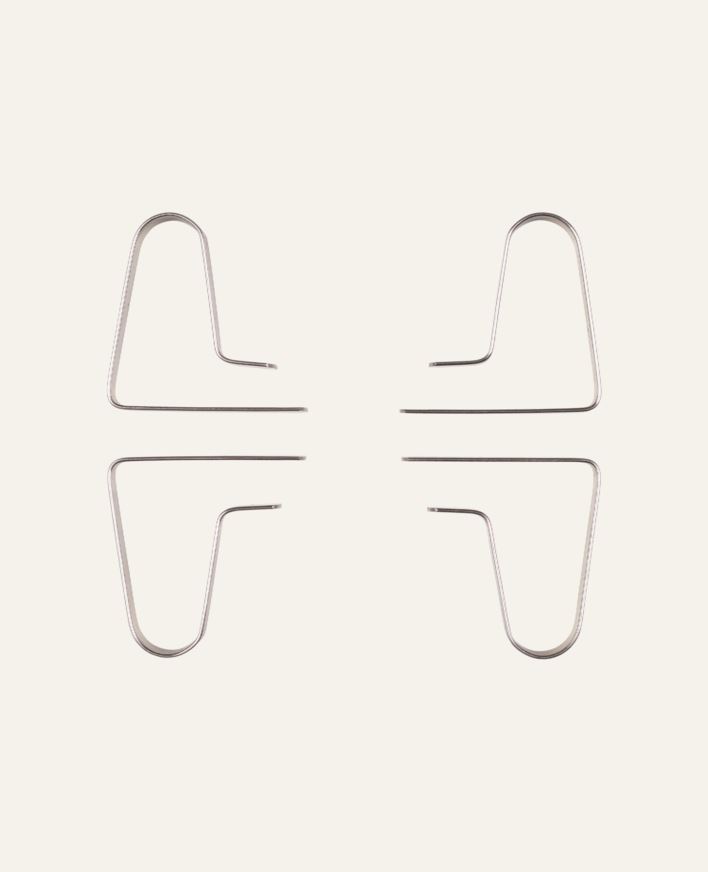 Bordklype stål - 4,6x4,6 cm stål - 1