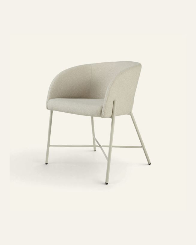 Spisestuestol lys beige - 56x59x74,5 cm lys beige - 1