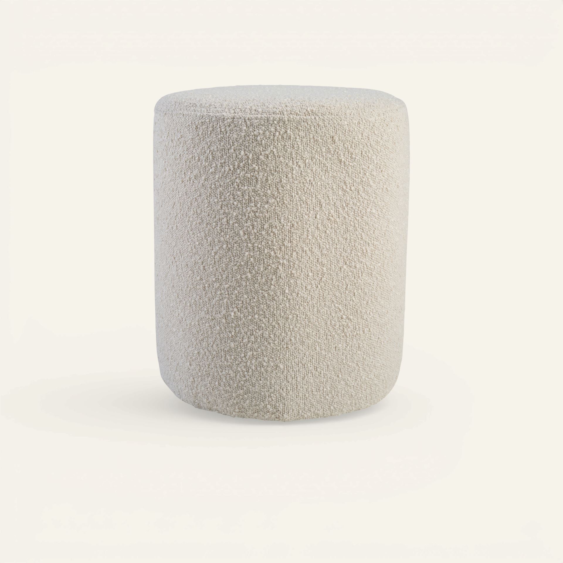 Puff lys beige - 34x34x41 cm ø34 lys beige - 1