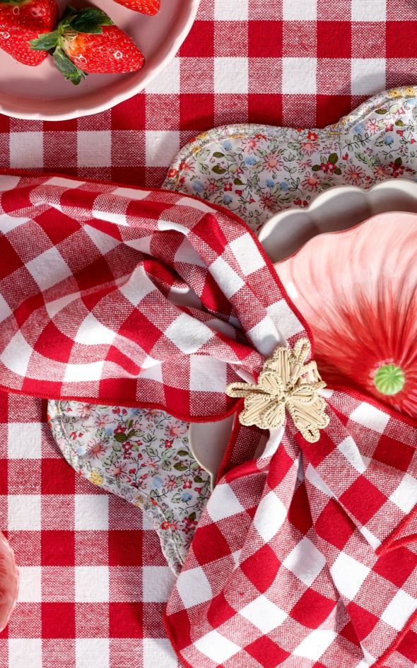 2pk tøyserviett rød - 2