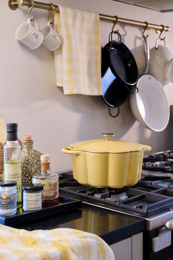 Støpejernsgryte rund gul - 2