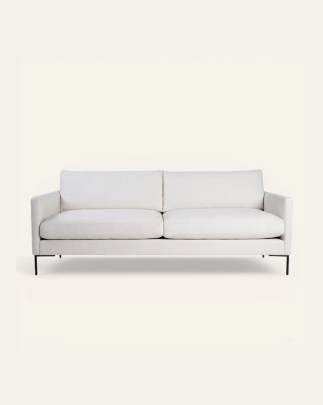 3 seter sofa hvit - 227x100x83 cm hvit - 1