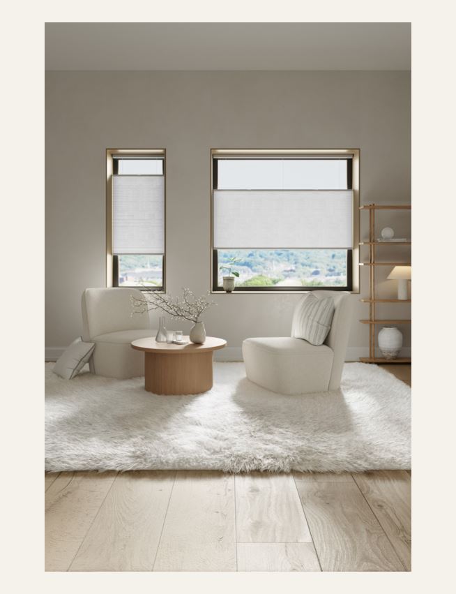 Opp&ned trådløs plisségardin hvit - 3