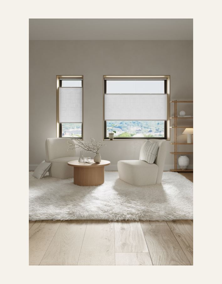 Opp&ned trådløs plisségardin hvit - 3