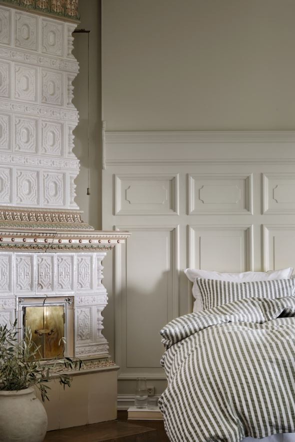 Krepp sengesett olivengrønn - 3