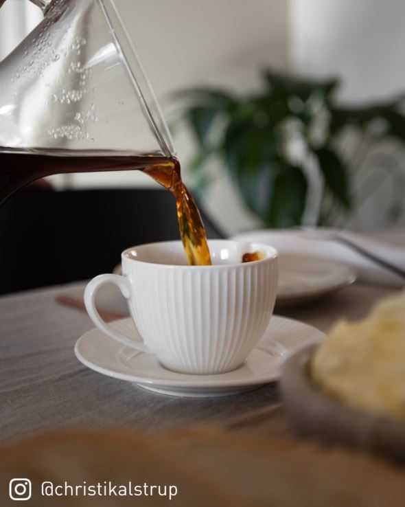 Kopp m/ skål hvit - 5