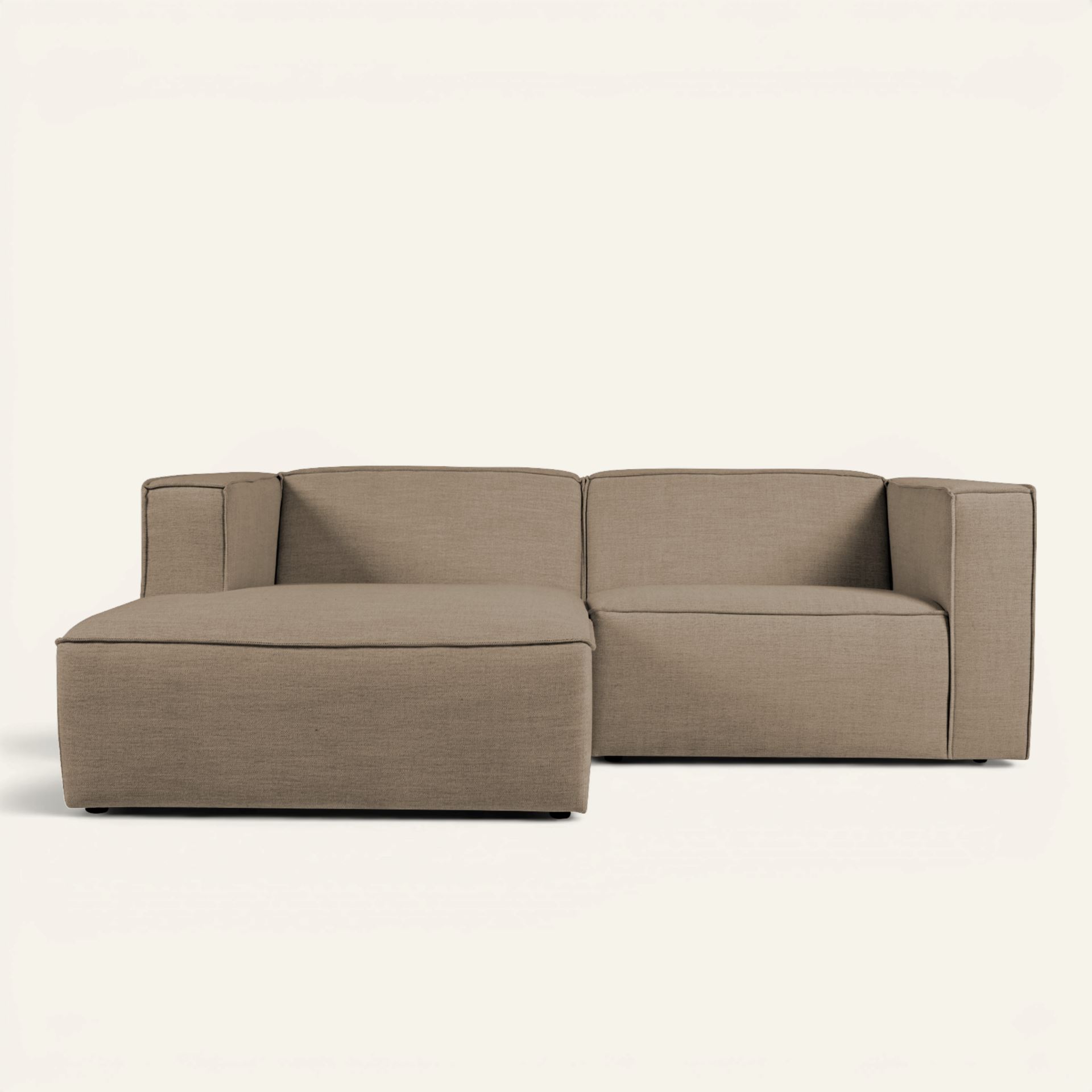 Modulsofa 2 deler m/sjeselong taupe - 2