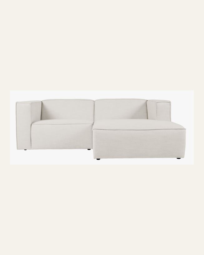 Modulsofa 2 deler sjeselong høyre natur - 224x154x73 cm natur - 1