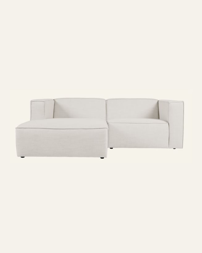 Modulsofa 2 deler sjeselong venstre natur - 224x154x73 cm natur - 1