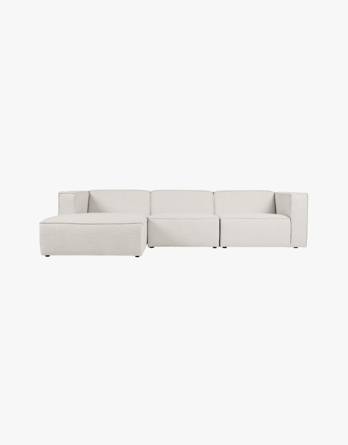 3 deler m/sjeselong venstre natur - 314x154x73 cm natur - 1