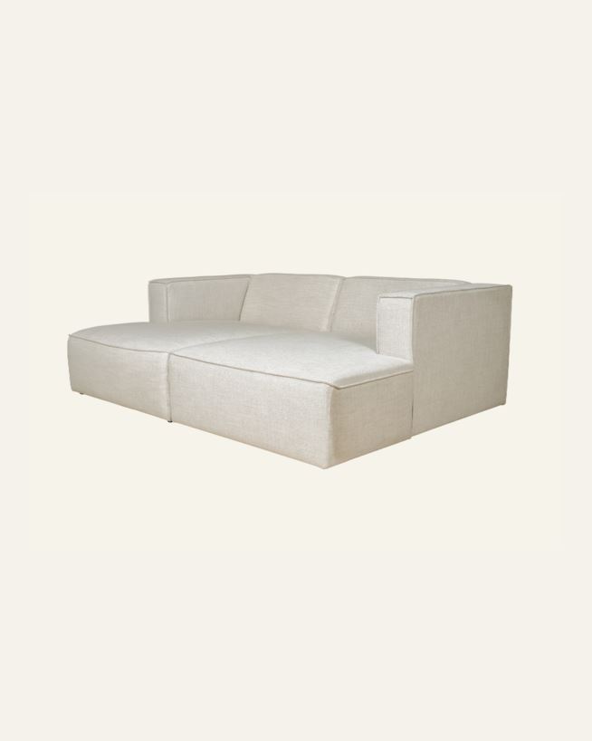Modulsofa 2 deler m/sjeselong natur - 228x154x73 cm natur - 1
