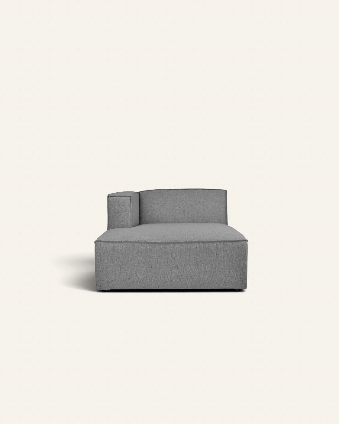 Modul sjeselong venstre grå - 154x114x73 cm grå - 1