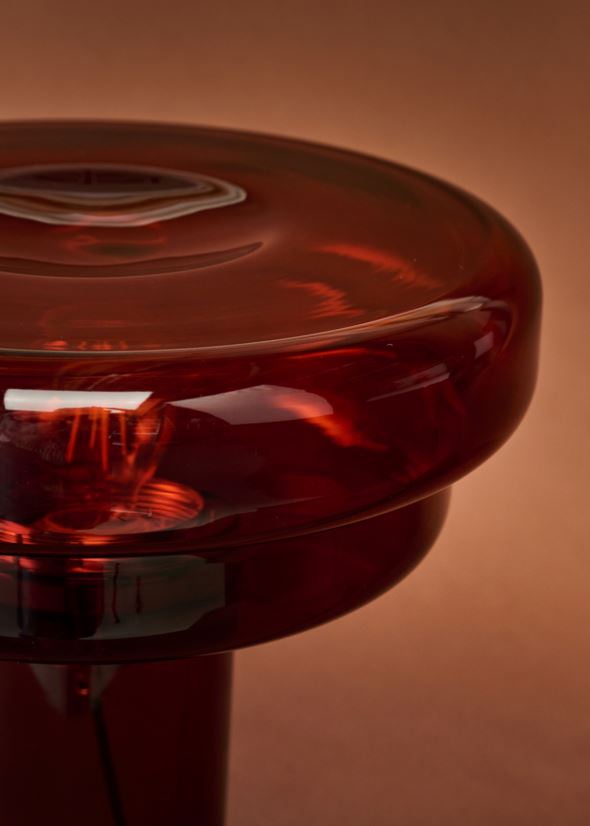 Bordlampe mørk rød - 2