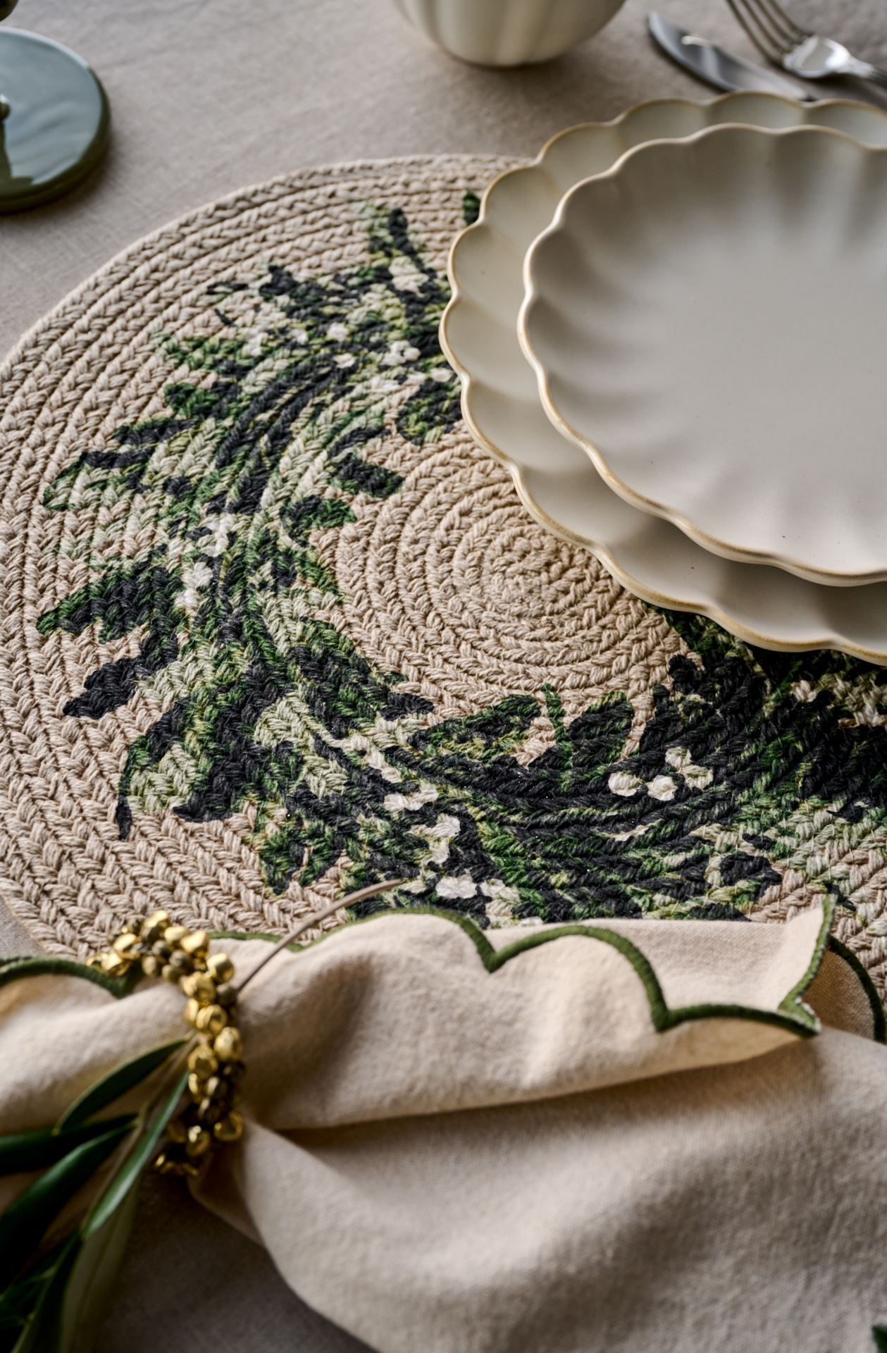 Brikke natur - ø38 cm natur - 1