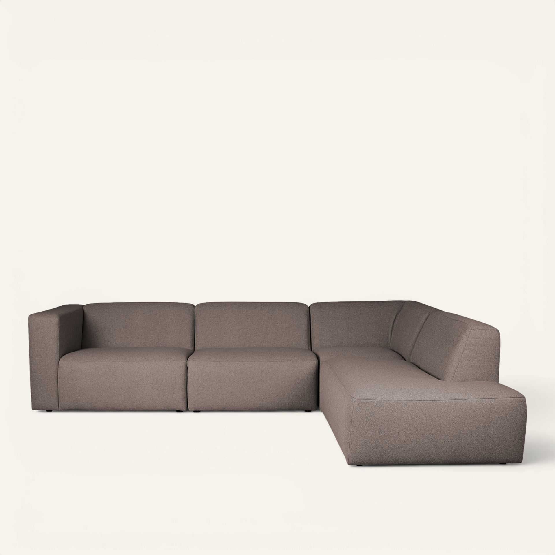 Modulsofa 4 deler åpen ende høyre brun - 293x227x73 cm brun - 1