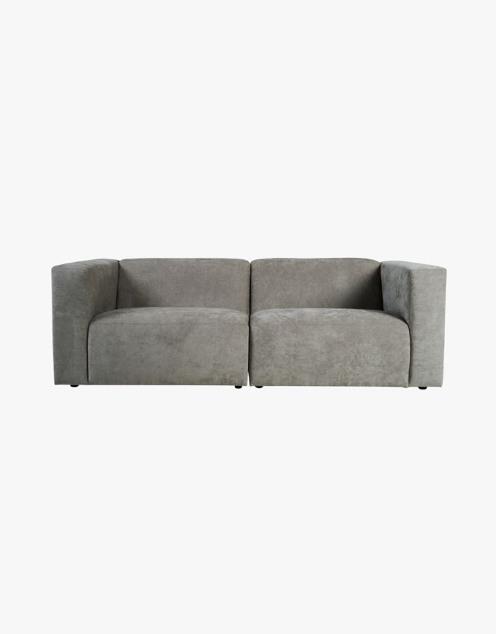 Modulsofa 2 deler m/armlene grå - 220x93x73 cm grå - 1