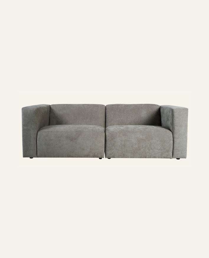 Modulsofa 2 deler armlene grå - 220x93x73 cm grå - 1