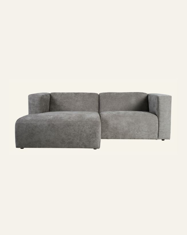 Modulsofa 2 deler sjeselong venstre grå - 224x154x73 cm grå - 1