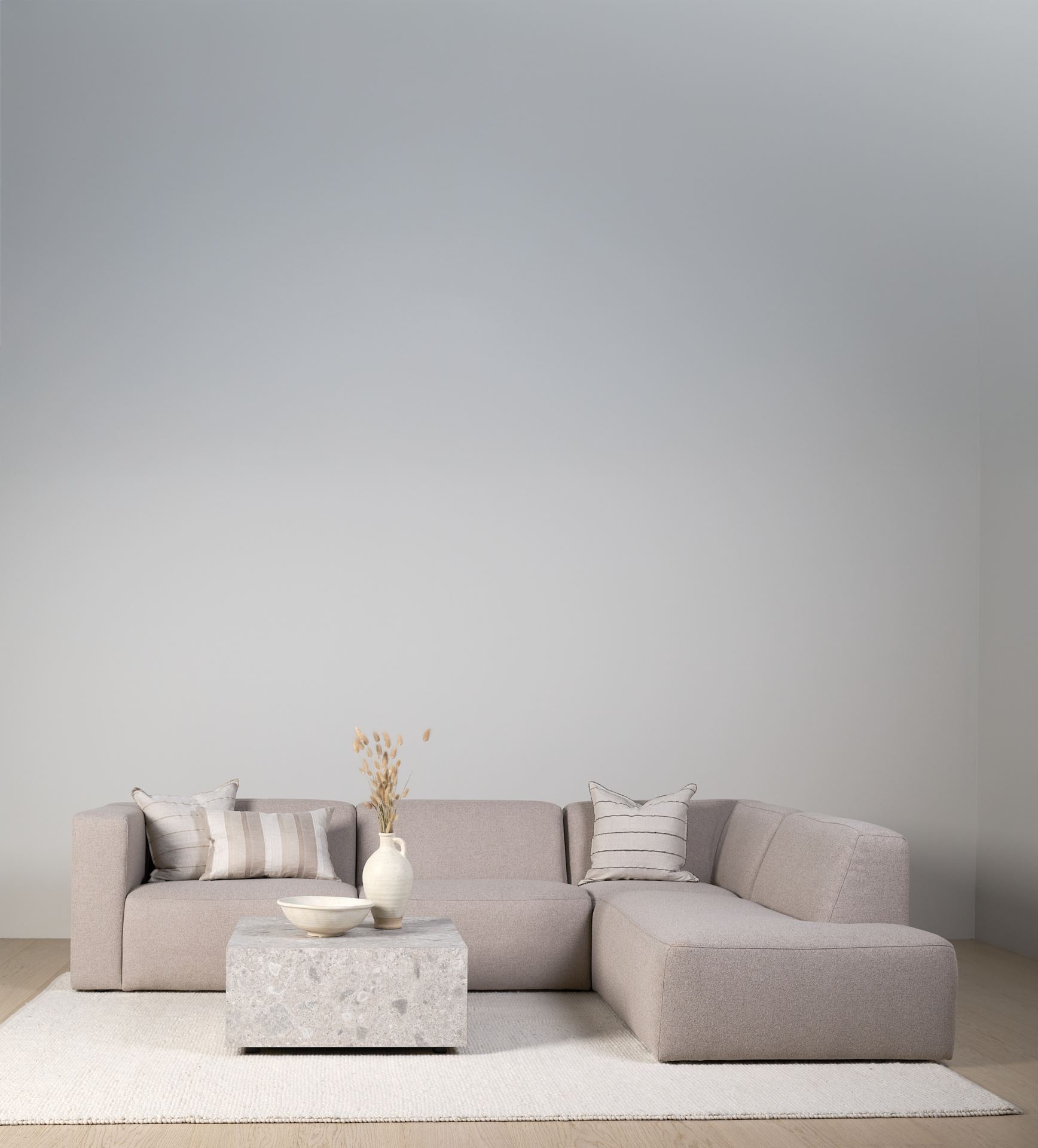 Modulsofa 1,5 seter m/armlene høyre beige - 4