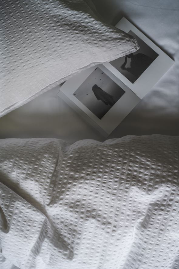 Krepp sengesett hvit - 4