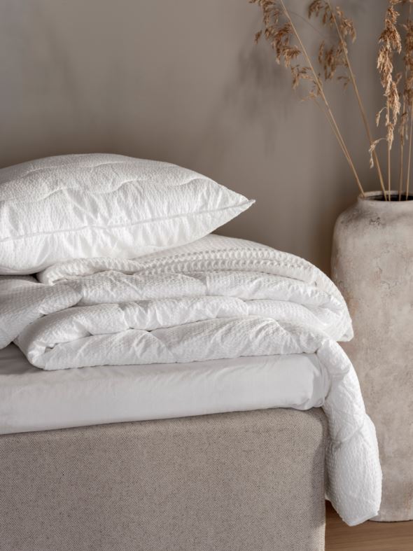 Helårs fiberdyne-/putesett hvit - 6