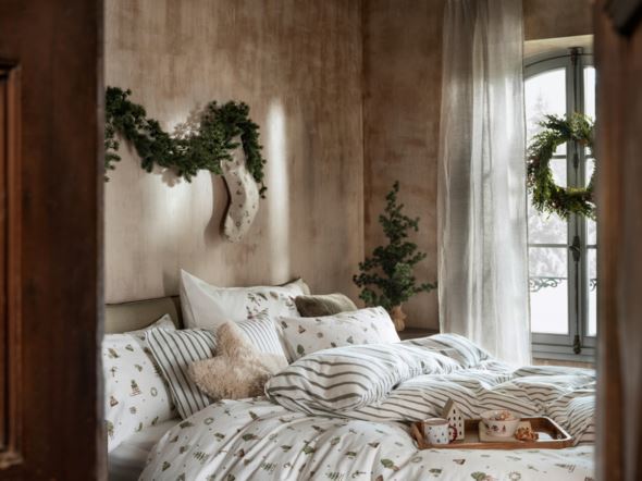 Flanell sengesett              olivengrønn - 5