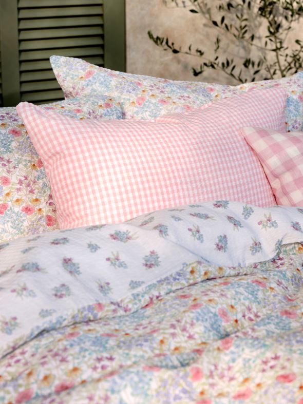 Krepp sengesett rosa - 6