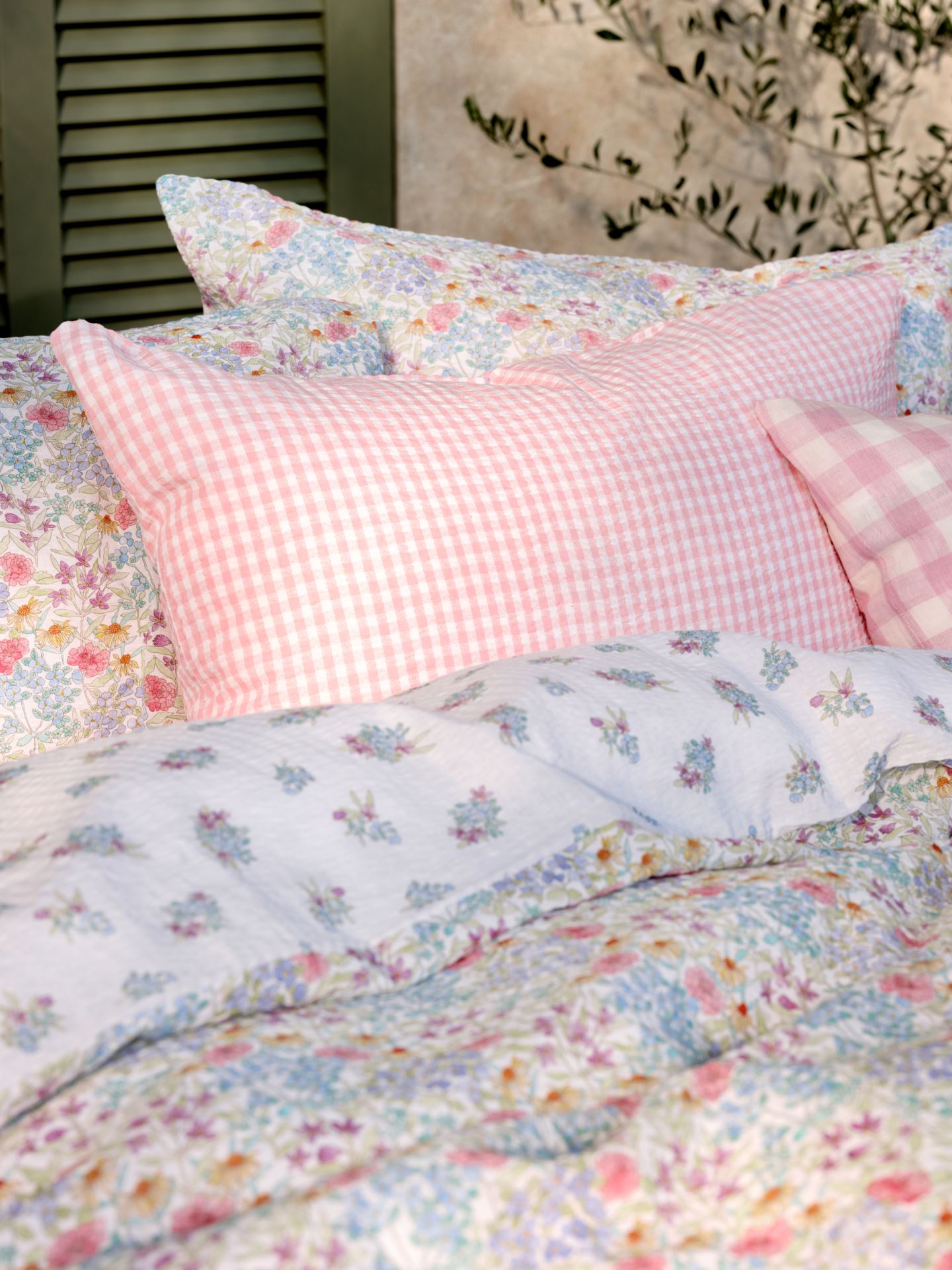 Krepp sengesett rosa - 6