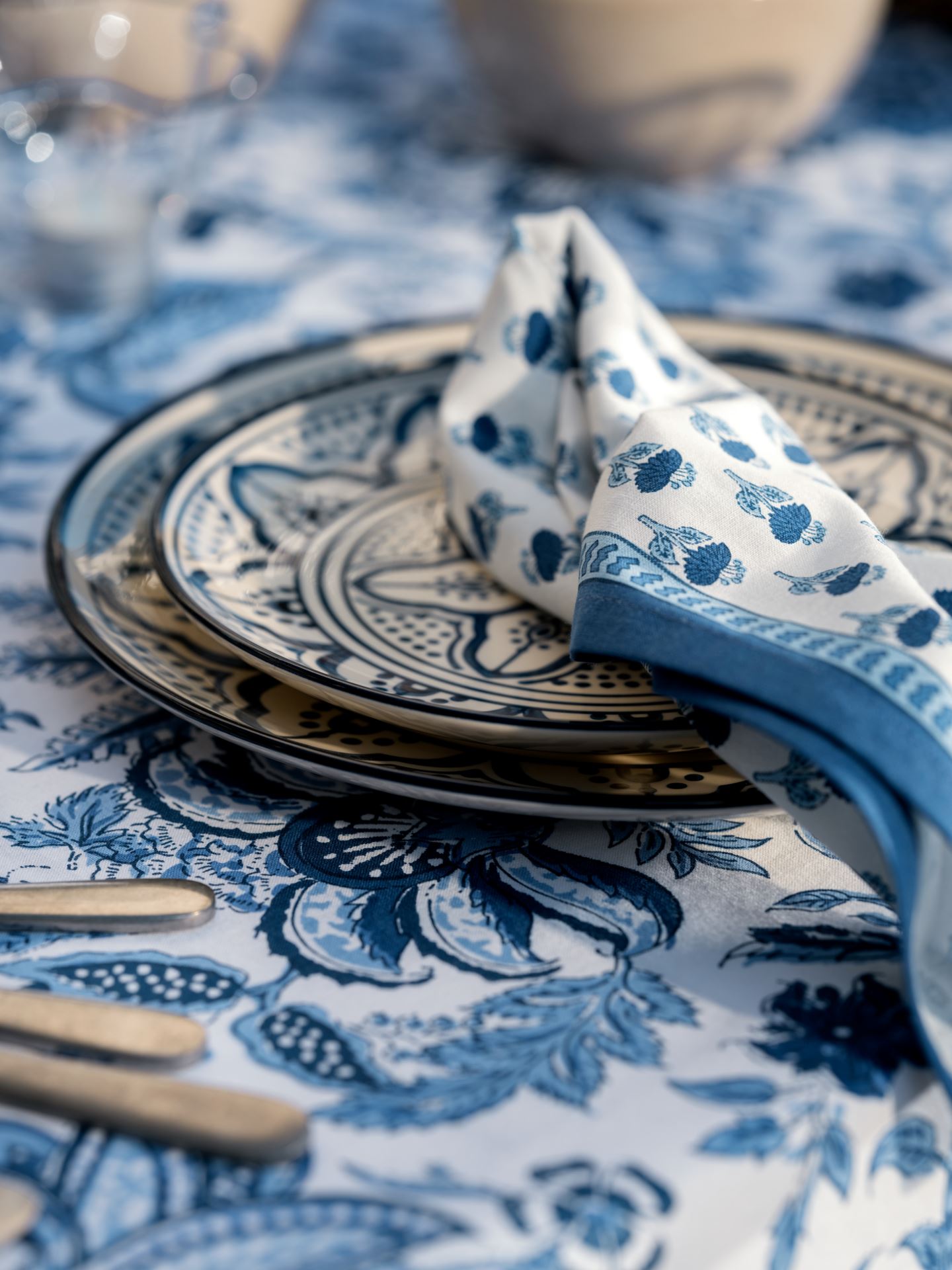 2pk tøyserviett blå - 3